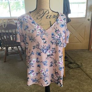 Pink republic floral blouse